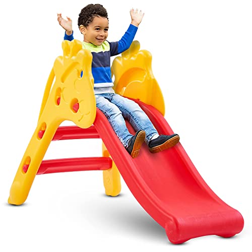 Image of Baby Slides for Kids,Perfect Outdoor Garden Sliding with Climbing & Anti Slip Steps,Baby Play Area Indoor Setup for Babies,Freestanding Slider for Kids 2 to 5 Years(Giraffe),Multicolor
