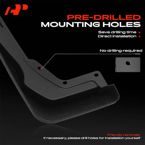 Image of A-Premium Mud Flaps, No Drilling Required Splash Guards with Accessories | Compatible with Mercedes-Benz GLS450 GLS580 2020-2021, Set of 4 Front and Rear