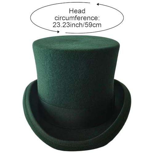 Chapeau de spectacle et déguisement rétro en feutre noir - 5