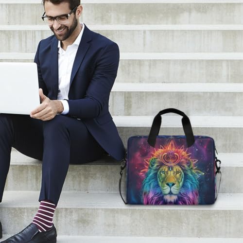 Bolsa para portátil compacta de dragón morado con bolsillo exterior y correa hombro 3