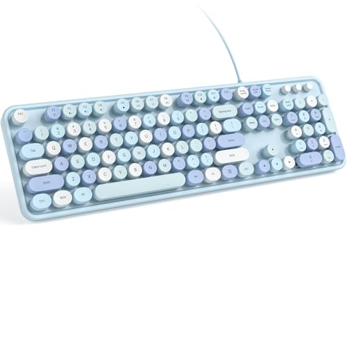 Clavier filaire pour ordinateur compatible Windows et PC portable touches rétro