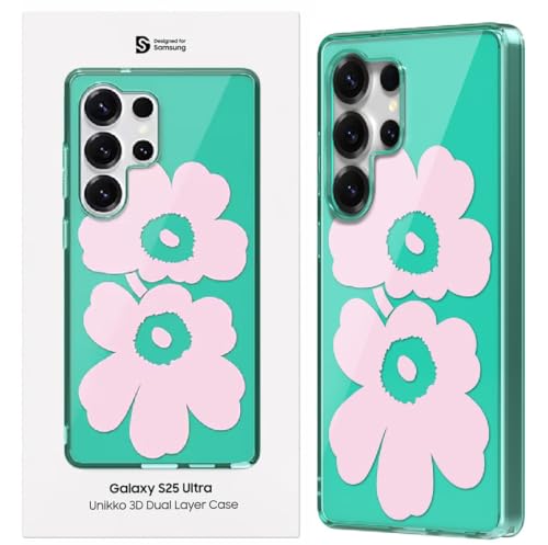Coque Samsung S25 Ultra Marimekko Unikko rose - Protection hybride florale