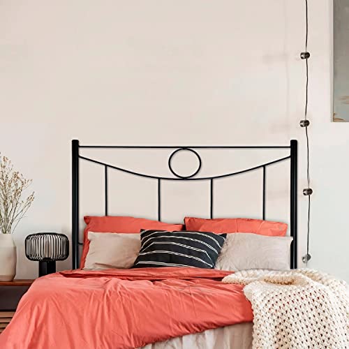 El Herrero Cabecero de forja para Cama | Cabezal Juvenil para Cama de 90 cm | Modelo Marta | Producto Artesanal, Hecho en España (Negro)