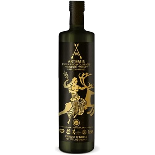 Artemis, Greek Premium Extra Virgin Olive Oil (EVOO), First Cold Pressed Koroneiki Variety Olives, P.D.O Messara Crete, Greece, Kosher, Non-GMO, Gluten Free,17 FL oz | 500 ML,