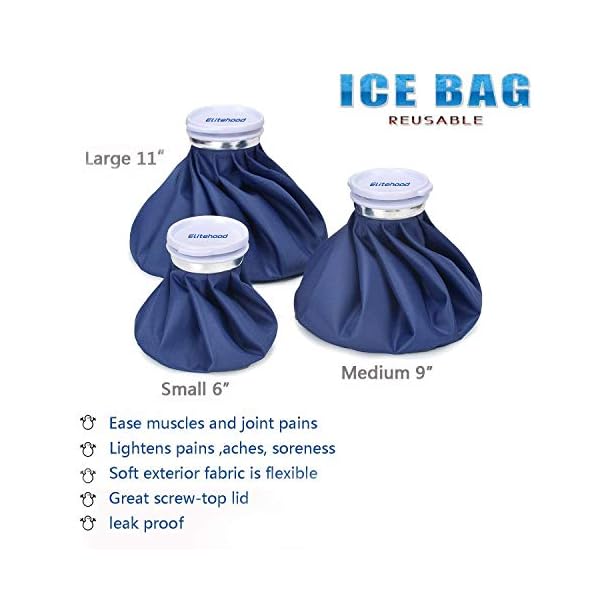 elitehood Reusable Ice Bags for Injuries, Refillable Ice Pack Hot Water Bag - Image 3