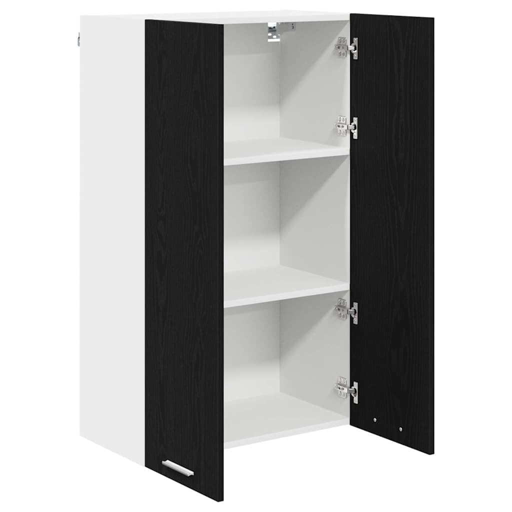 vidaXL Hängeschrank mit Speicher Schwarz Eichen-Optik 60 x 31 x 100 cm, Moderne Küchenschränke, rechteckig, viel Stauraum, langlebige Materialien, Coole Lösungen für Deine Wohnung