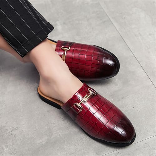 Mens Mules Mens Slippers Slip-On Loafers Casual Half Loafers Shoes Mens Backless Sandals4