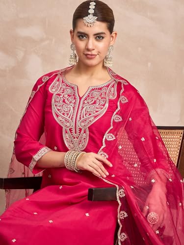 Ensemble kurta fuchsia Varanga XL idéal pour vos soirées d'été et événements - 5