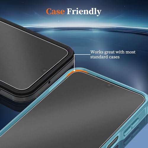 Image of YWXTW 2 Pack Matte Screen Protector Designed for Samsung Galaxy A16 /A17 6.7 Inch with Alignment Frame, Anti-Glare 9H hardness Tempered Glass, Anti Scratch Bubble Free Smooth as Silk