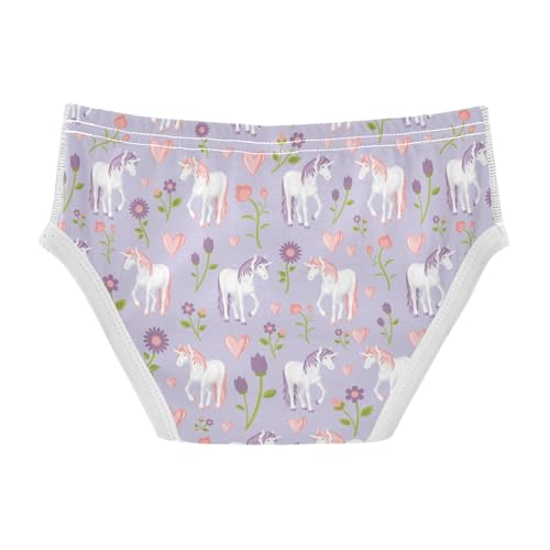visesunny Boys Cotton Underwear Unicorn and Purple Sunflower Printed Toddler Soft Training Briefs Size 2T-8Y for Kids2