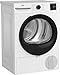 Beko BMTAM93EB Wäschetrockner, freistehend, 9 kg, Klasse D, 15 Programme, Motor 10 Jahre, digitales Display, Weiß mit schwarzem Bullauge, 84,6 x 59,8 x 60,7 cm (H x B x T)