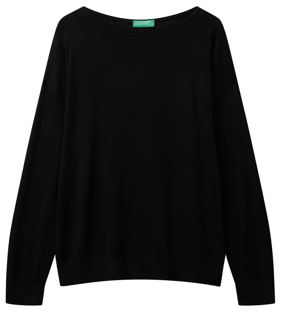 United Colors of Benetton SC Boat Jersey M/L, Black, M