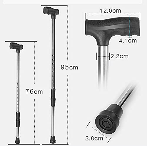 Image of iwalk Alumunium Foldable and Adjustable Walking Stick (Silver)