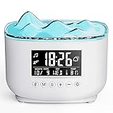 2-in-1 Aroma Diffusor & Uhr/ Wecker: Dieser multifunktional, hochwertige, leise aroma diffuser fasst 300ml Wasser. Geben Sie einige Tropfen ätherisches Öl direkt in den Wassertank. um die Luft zu erfrischen.dann erhalten Sie einen intensiven und lang anhaltenden Duft. Es ist auch eine Uhr / ein Wecker, die Ihrem Leben Bequemlichkeit bringt.