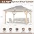 Raysfung 11' x 13' Upgraded Wood Gazebo, Spruce Wooden Gazebo with Galvanized Steel Roof, Outdoor Wooden Hardtop Gazebos for Deck, Backyard