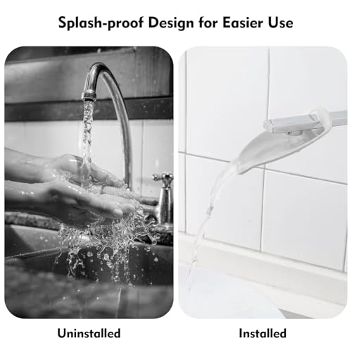 Image of 3Pcs Faucet Extender for Toddlers, Adjustable Faucet Extender for Bathroom Sink, Splash Proof Faucet Extender for Children's Hand Washing, Tooth Brushing