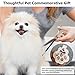Duuclume Personalized Pet Hair Keepsake Box for Dog, Pet Hair Storage Pouch Fur Memorial Keyring for Pet Commemorative,Dog Cat Paw Shape Leather Keychain Pendant (Pure White & Blue)