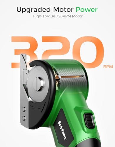 Cardboard Cutter, Rechargeable Cordless Electric Scissors, 4V Upgrade Motor Electric Box Cutter with 2 Blades, Safety Lock & LED Light, Powerful Cutting for Cardboard Box, Plastic, Leather
