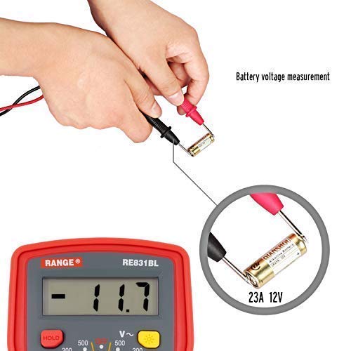 RANGE Multimeter, DC AC Voltmeter, 2000 Count Digital Multimeter, Volt Ohm Meter for Household Outlets, Computers, Car Batteries, Diodes and Continuity Multimeter Tester.