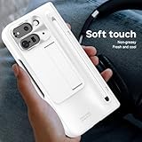 Case for Google Pixel 9 Pro Fold Bracket Stand Cover |Hinge Protection| with Stylus Pen and Built-in Screen Protector Shockproof Slim PC Phone Case for Google Pixel 9 Pro Fold - White - Image 2