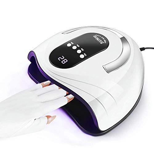 YIVIYAR 120W UV LED Nail Lamp, 10s/30s/60s/99s Gel Nail Dryer Suit for UV Gel/Builder/LED Gel Polish, Professional Portable Fingernail and Toenail LED UV Light, Nail Art Tool Accessory(S 9)
