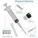 LifCratms 12 Pcs 5ML Plastic Ink Syringe with Blunt Stainless Needle, Glue Applicator Syringes for Fountain Pen and Dispenser Liquids, Ink, Oil, Epoxy, Wood Glue (Individually Wrapped)