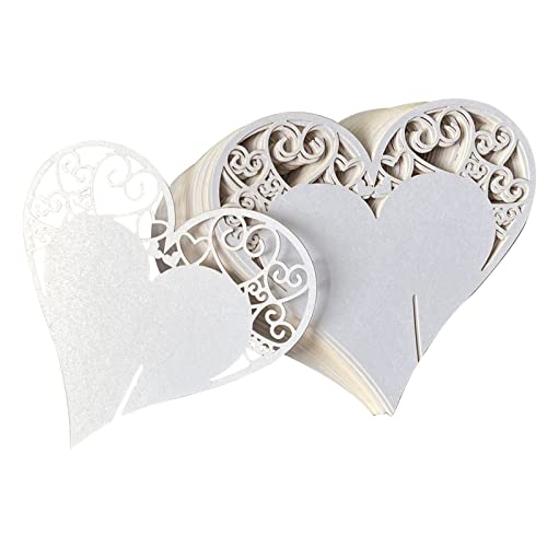 Marque Place Avec Cœur Rose Gold Pour Décoration De Mariage - Dragées