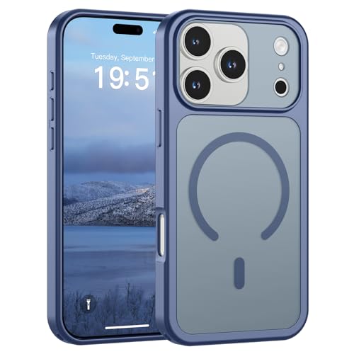 Image of SUPFINE Magnetic for iPhone 17 Pro Case Lavender Gray | (Compatible with MagSafe)(Military Grade Drop Protection)(Camera Protection)Translucent Matte Phone Cover