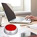 Cover 30 Seconds Answer Buzzers Recordable Talking Button Easy Button Record Button Toy Gift Answer Buzzers (RED+Silver)