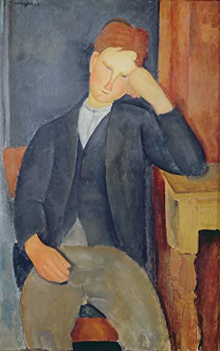 Affiche le jeune apprenti d'Amedeo Modigliani portrait décoration mural toile 60x90cm