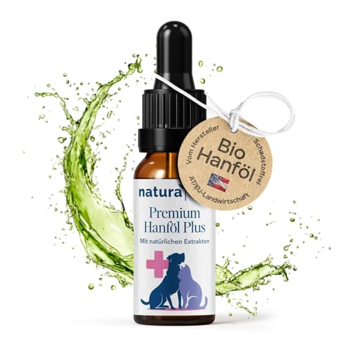 naturacbd Hanföl für Hunde & Katzen 1000mg – Hanföltropfen aus Hanfsamenöl, Zur Unterstützung von Fell & Wohlbefinden – Beruhigungsmittel für Hunde und Katzen natürliche Entspannung
