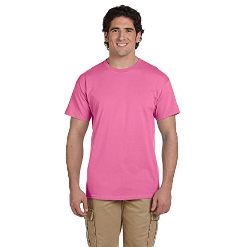 Fruit of the Loom 5 oz., 100% Heavy Cotton HD T-Shirt, 3XL, AZALEA