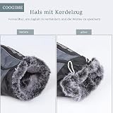 Coogime Hundejacke für mittelgröß und große Hunde, wasserdichte Hundemantel, Reflektierende Hunde Winterjacke, Hundebekleidung für Winter (XL-6XL) (schwarz, 5XL)