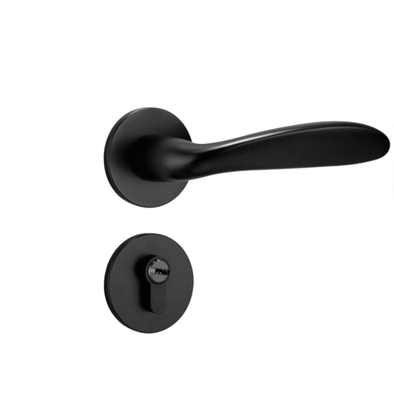 Lgoijhdvz 4 Aluminium Mechanische Lock Continental Indoor Minimalistische Interieur Deurklink Slot Beveiliging Cilinder Mute Deurslot(4)