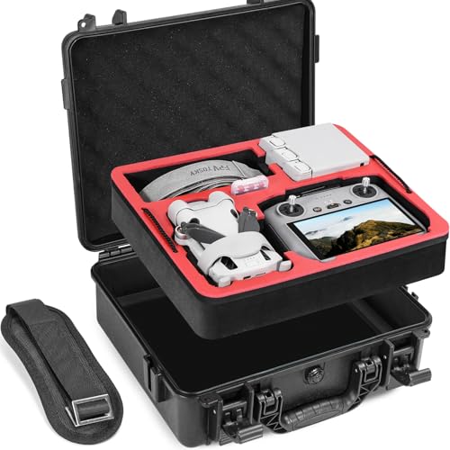 FPVtosky Valise pour DJI Mini 4 Pro I Compacte I Deux Compartiments I Étanche - Sac de transport pour DJI Mini 4 Pro Fly More Combo Kit, Valise pour drone Sac Accessoires