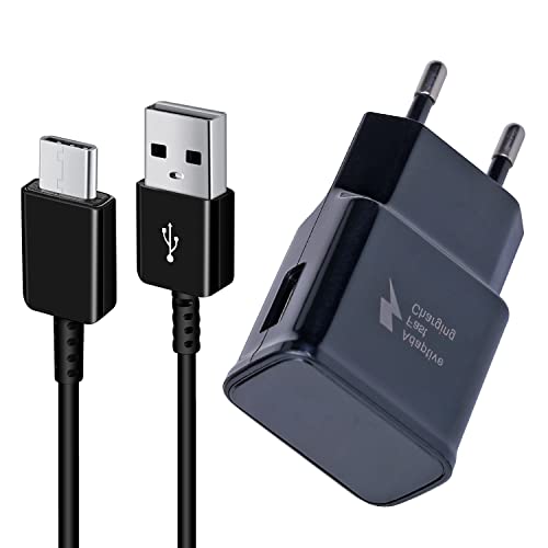 Powersky Chargeur USB C Charge Rapide avec 1,5m Câble pour Samsung Phone Galaxy S21, S20, S10, S9, S8, Note 10, 9, 8, 7 Et A53, A7, Série A, Prise USB Chargeur...