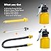 Junchi [2-Pack] Metal Yellow Pump Oil CAN with 3 Spouts