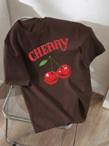 Image of Jawdrobe Cotton Blend Oversized Fit Half Sleeve Printed Round Neck T-Shirt for Women