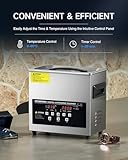 CREWORKS Ultrasonic Cleaner 3L Large Capacity Stainless Steel Commercial Ultrasonic Cleaner 100W with Heater & Digital Timer for Jewelry Watch Glasses Dentures Small Parts Circuit Board - Image 9