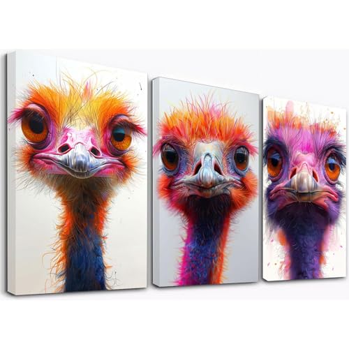 Tableau animal mignons et cool encadré pour salle à manger
