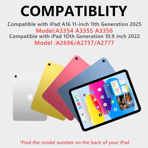 FUWANG New Keyboard Case for iPad 10th Generation 2022,Detachable Wireless BT Keyboard with Magnetic Protective Cover with Pencil Holder for iPad 10th Gen 10.9" 2022… - Image 3