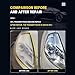 LOYOTICE Automotive Headlamp Restoration Fluid Kit, Upgrade Headlight Restoration Kit, Multifunctional Car Headlight Polishing, Headlight Cleaner and Restorer Coating Kit for All Vehicle Types