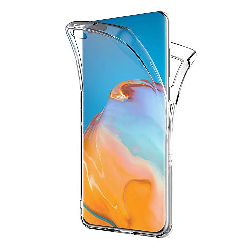 AICEK Funda Compatible Huawei P40, Transparente Silicona 360°Full Body Fundas para Huawei P40 Carcasa Silicona Funda Case (6,58 Pulgadas)