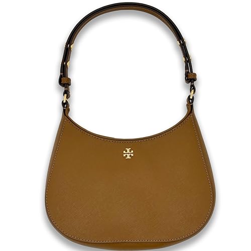 Tory Burch 150258 Emerson Moose Brown Saffiano Leather With Gold Hardware Women's Shoulder Bag