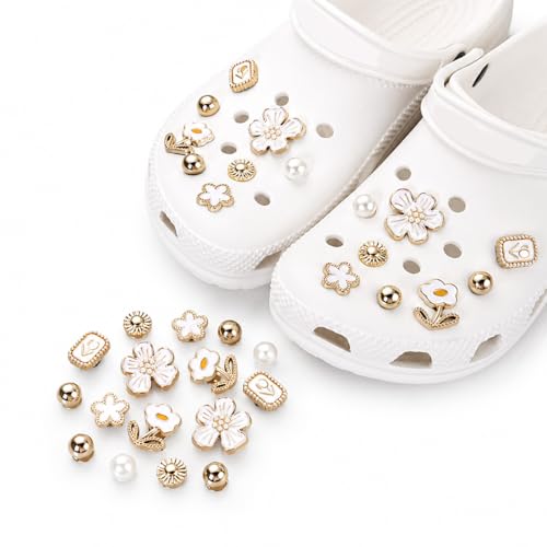 LAKJUOZ 1 Ensemble De Breloques Pour Chaussures En Perles Et Fleurs, Pendentifs Et Broches Décoratifs, Accessoires Scintillants, Convenant À Tous, Pour Décorer Sacs Et Chaussures