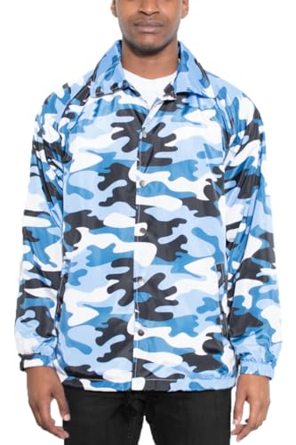 Image of WEIV GEAR Men's Full Zip Hooded Lightweight Windbreaker Anorak Jacket