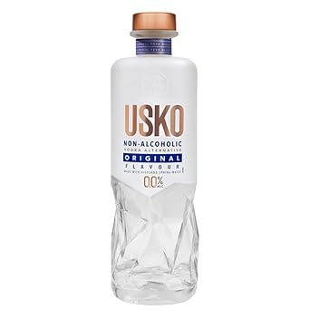 USKO Original Non Alcoholic Vodka , 0.0% ABV Non Alcoholic Spirits With the Aroma and Flavor of a Real Single Grain Vodka - Halal, Low Sugar, Vegan and Gluten-Free, Part of the Spirits of Virtue Range (700ml)