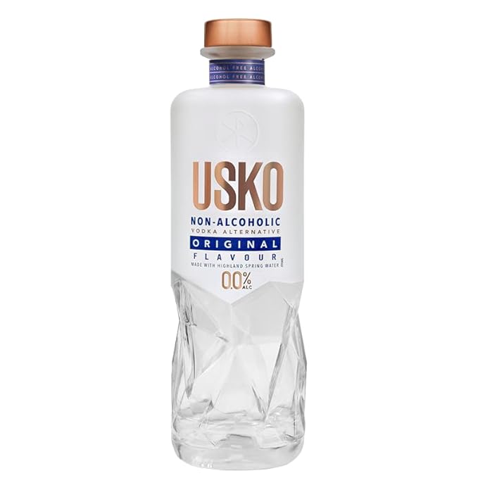 USKO Original Non Alcoholic Vodka , 0.0% ABV Non Alcoholic Spirits With the Aroma and Flavor of a Real Single Grain Vodka - Halal, Low Sugar, Vegan and Gluten-Free, Part of the Spirits of Virtue Range (700ml)