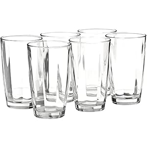 Bormioli rocco pulsar cooler glasses clear set of 6  urban country home decor