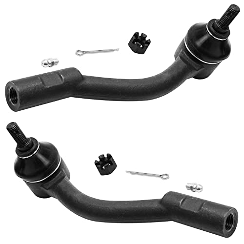 Image of Detroit Axle - 6pc Front End Suspension Kit for 2006-2011 Hyundai Accent, 2 Lower Control Arms 2 Lower Ball Joint 2 Outer Tie Rods 2007 2008 2009 2010 Replacement